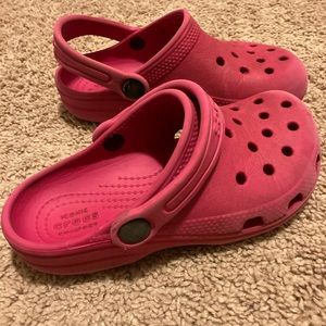 Pink crocs